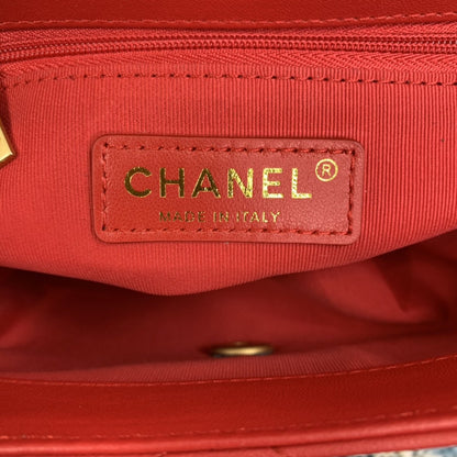 ChanelSmall Flap Bag With Top Handle Gold Hardware Red For Women, Women&#8217;s Handbags, Shoulder Bags 7.9in/20cm AS2059