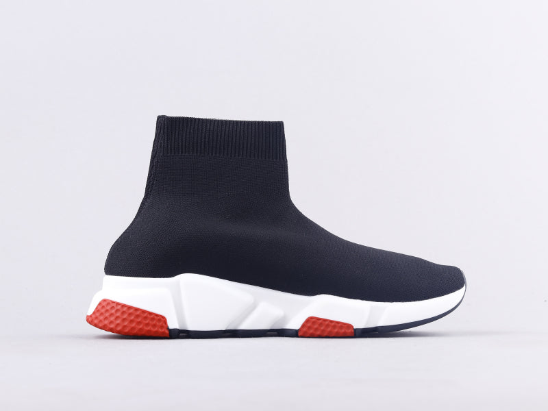 CN - Bla Socks And Shoes Black And White Red Sneaker