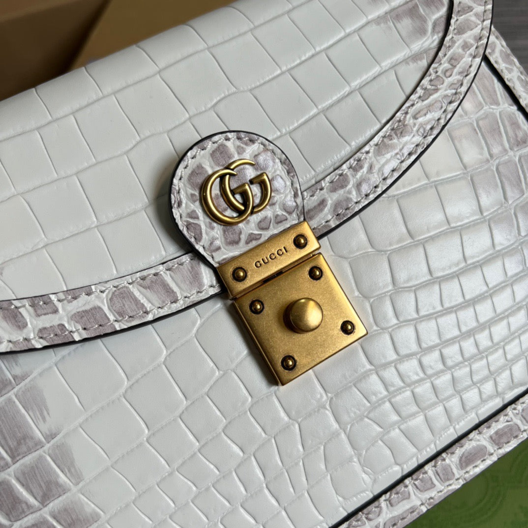 gg Ophidia Small gg Top Handle Bag White For Women, Women’s Bags 9.8in/25cm gg