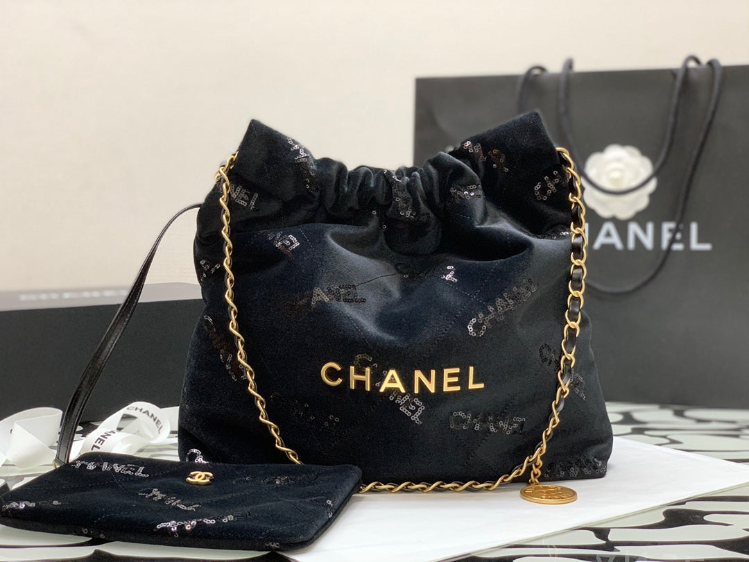 ChanelSmall Chanel22 Handbag Black For Women, Women&#8217;s Bags 11.8in/30cm