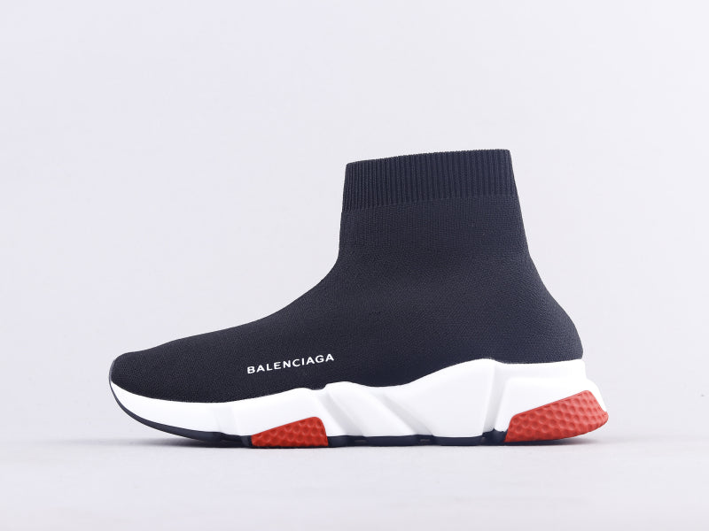 CN - Bla Socks And Shoes Black And White Red Sneaker