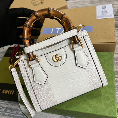 gg Diana Mini Tote Bag White For Women, Women&#8217;s Bags 7.9in/20cm gg