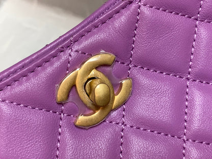 ChanelHobo Handbag Purple Bag For Women 16cm/6in