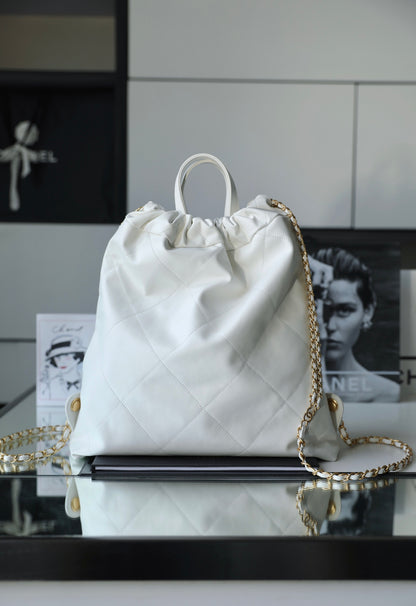 ChanelLarge Chanel22 Backpack White For Women, Women&#8217;s Bags 19.9in/51cm AS3313 B08037 10601