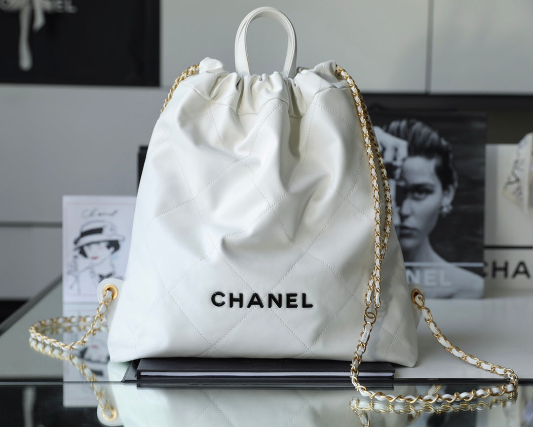 ChanelLarge Chanel22 Backpack White For Women, Women&#8217;s Bags 19.9in/51cm AS3313 B08037 10601