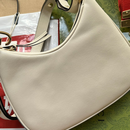 gg Atache Small Shoulder Bag White For Women, Women&#8217;s Bags 9in/23cm gg 699409 UXWBG 9109