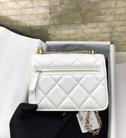 ChanelSpring And Summer 22C White For Women, Women&#8217;s Bags 6.1in/15.5cm