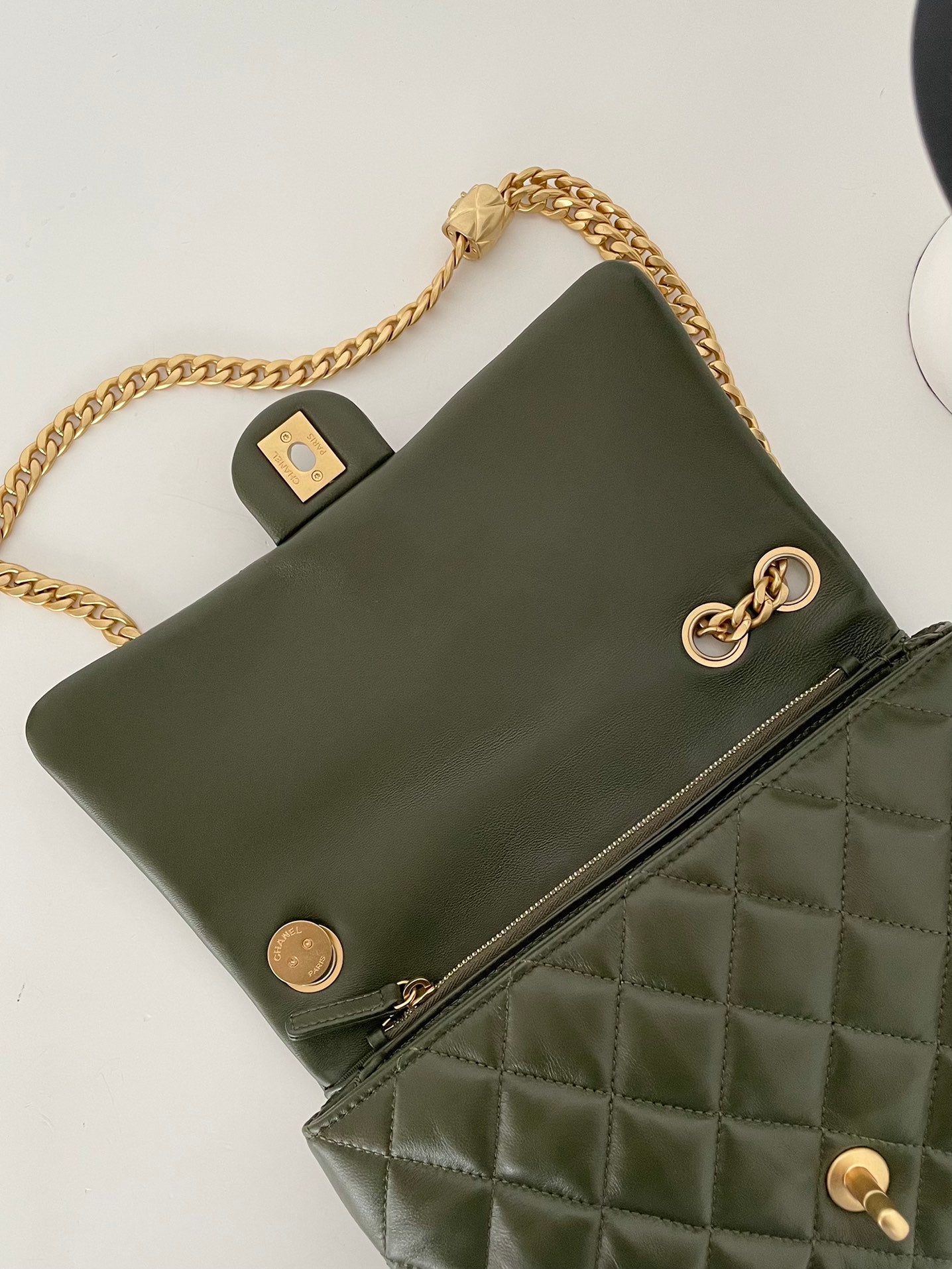 ChanelSmall Flap Bag Green For Women, Women&#8217;s Bags 8.7in/22cm